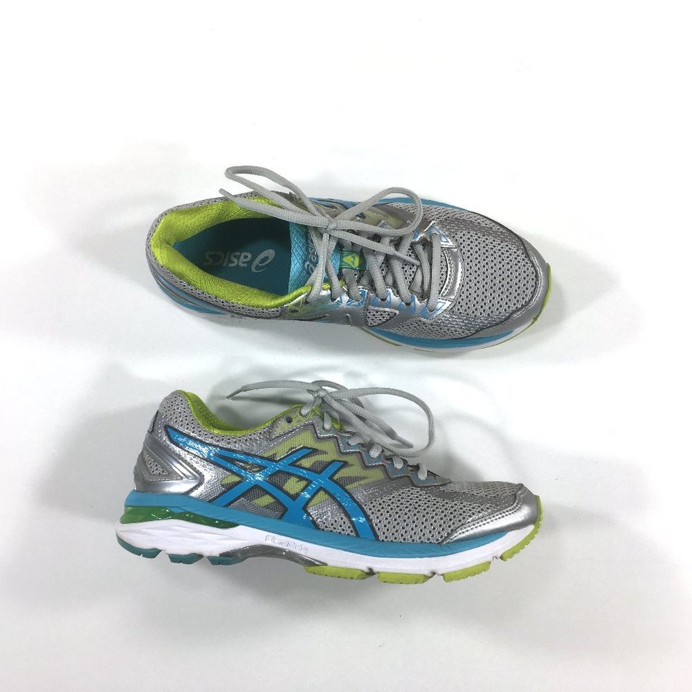 Asics GT-2000 4 Running Shoes Womens Size 8 Silver Blue T656N